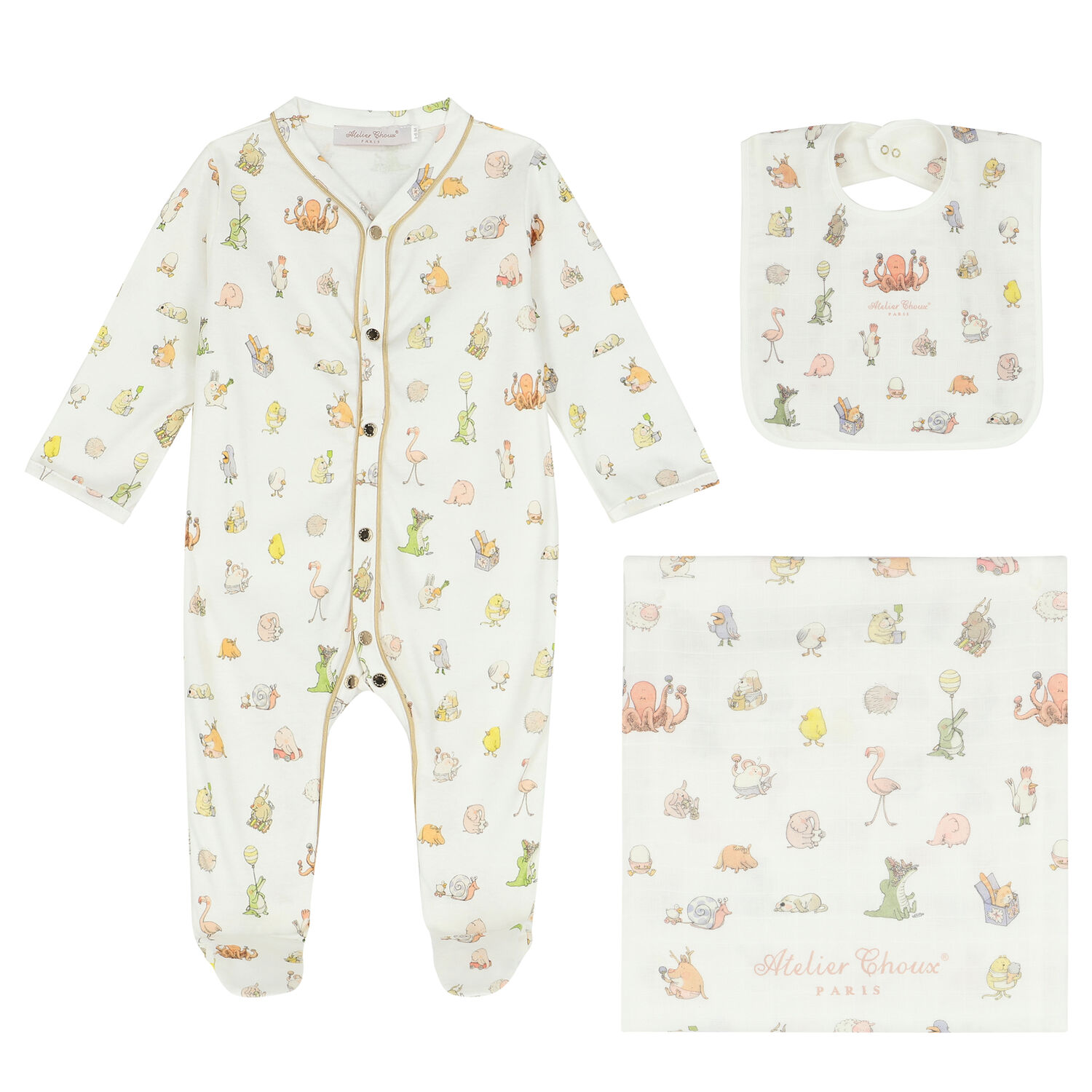 White Bebe Choux Baby Gift Set, 1, hi-res image number null